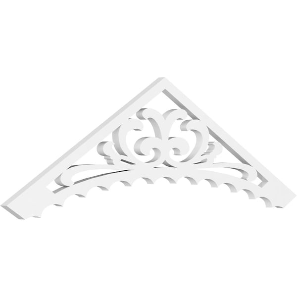 Ekena Millwork Pitch Genova Architectural Grade PVC Gable Pediment, 48"W x 14"H x 1"P (7/12) GPP048X014X100GEN - main
